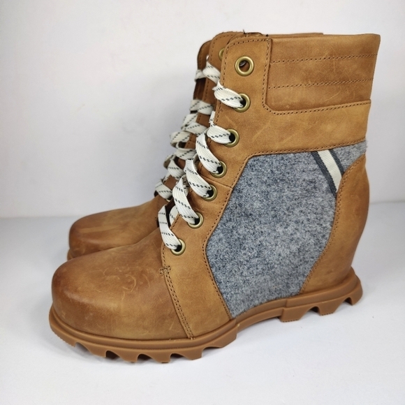 Sorel Joan of Arctic Wedge III Lexie Nubuck Combat Lace-up Boots Womens Shoes 11 - Picture 1 of 10